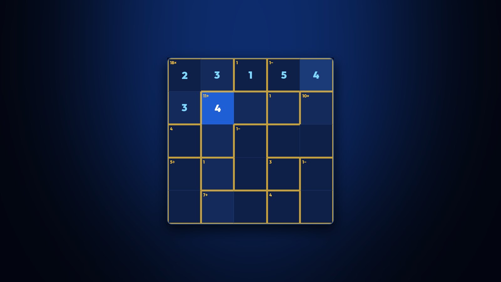 Calcudoku gameplay