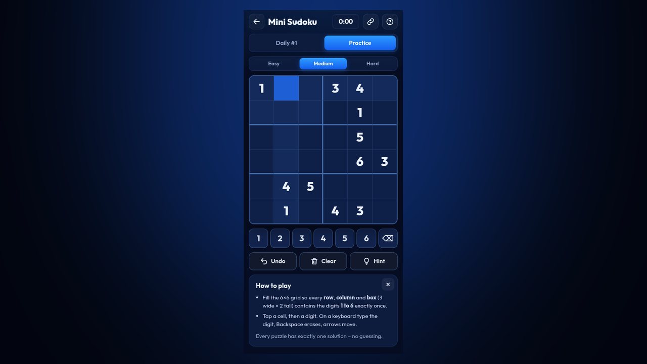 Mini Sudoku screenshot 1
