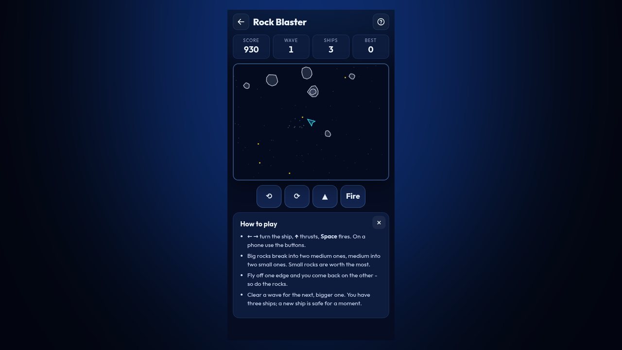 Rock Blaster screenshot 1