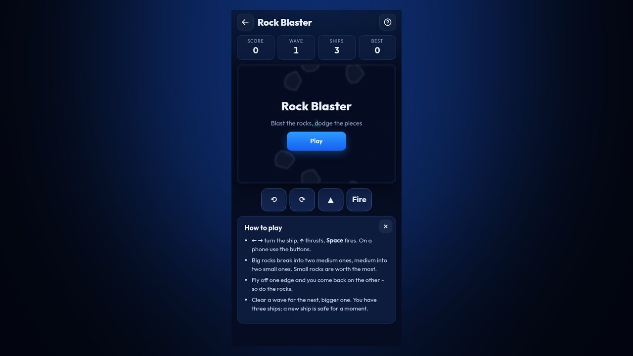Rock Blaster screenshot 2