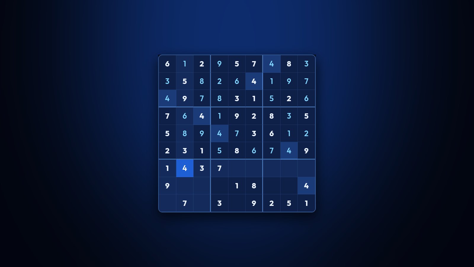Sudoku gameplay