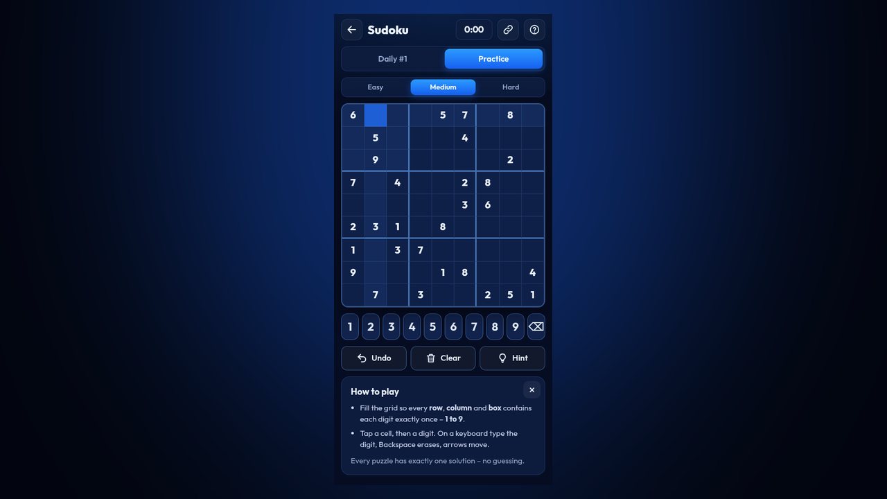 Sudoku screenshot 1